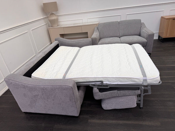 Furniture Village Optimus 3 Seater Sofabed + 2 Seater Sofa Set Grey Fabric17