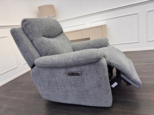 Furniture Village Sloane Grey Fabric Armchair Electric Power Recliner4