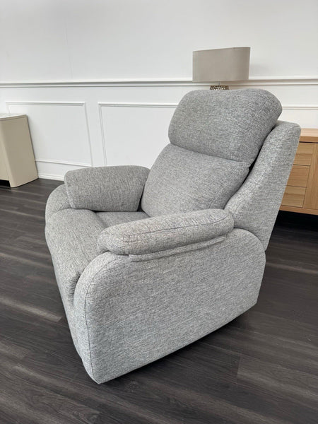 G Plan Kingsbury Power Recliner Armchair Light Grey Fabric RRP £24253