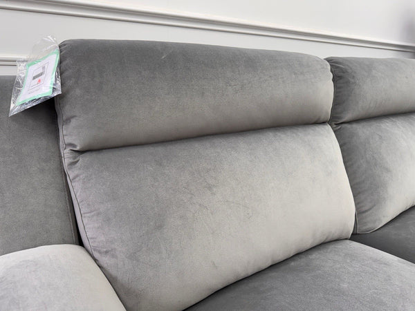 Furniture Village 3+3 Seater Sofa Set Power Recliner Grey Velvet15