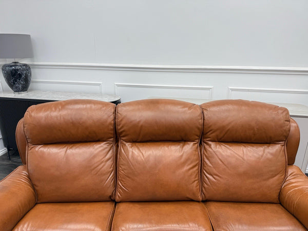 Parker Knoll Boston Brown Leather Power Recliner 3 Seater Sofa12