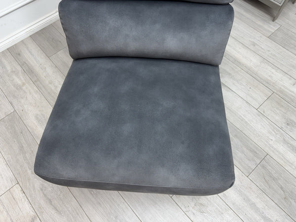 Sofology Dakota Middle Section Dark Grey Velvet Fabric12