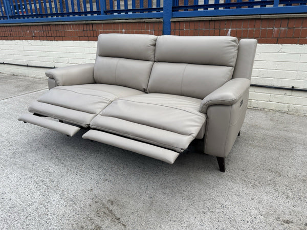 LA-Z-BOY BELLA LEATHER POWER RECLINER 3 SEATER SOFA - LATTE - RRP £235018