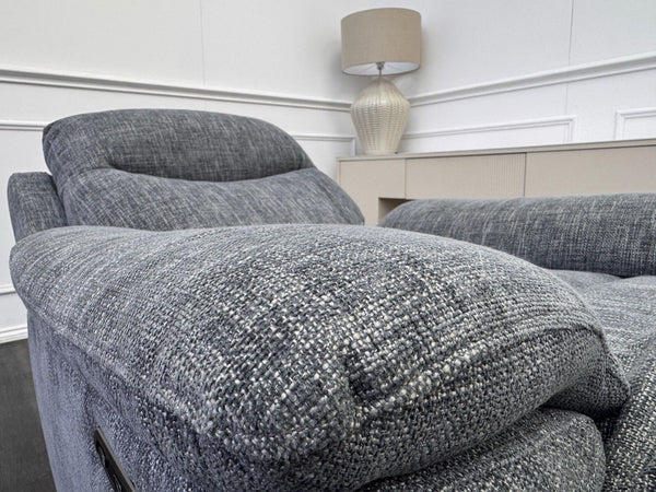 Furniture Village Sloane Grey Fabric Armchair Electric Power Recliner16