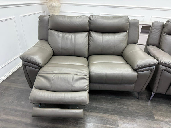 DFS Wren Power Recliner 3+2 Seater Sofa Set In Grey Leather10