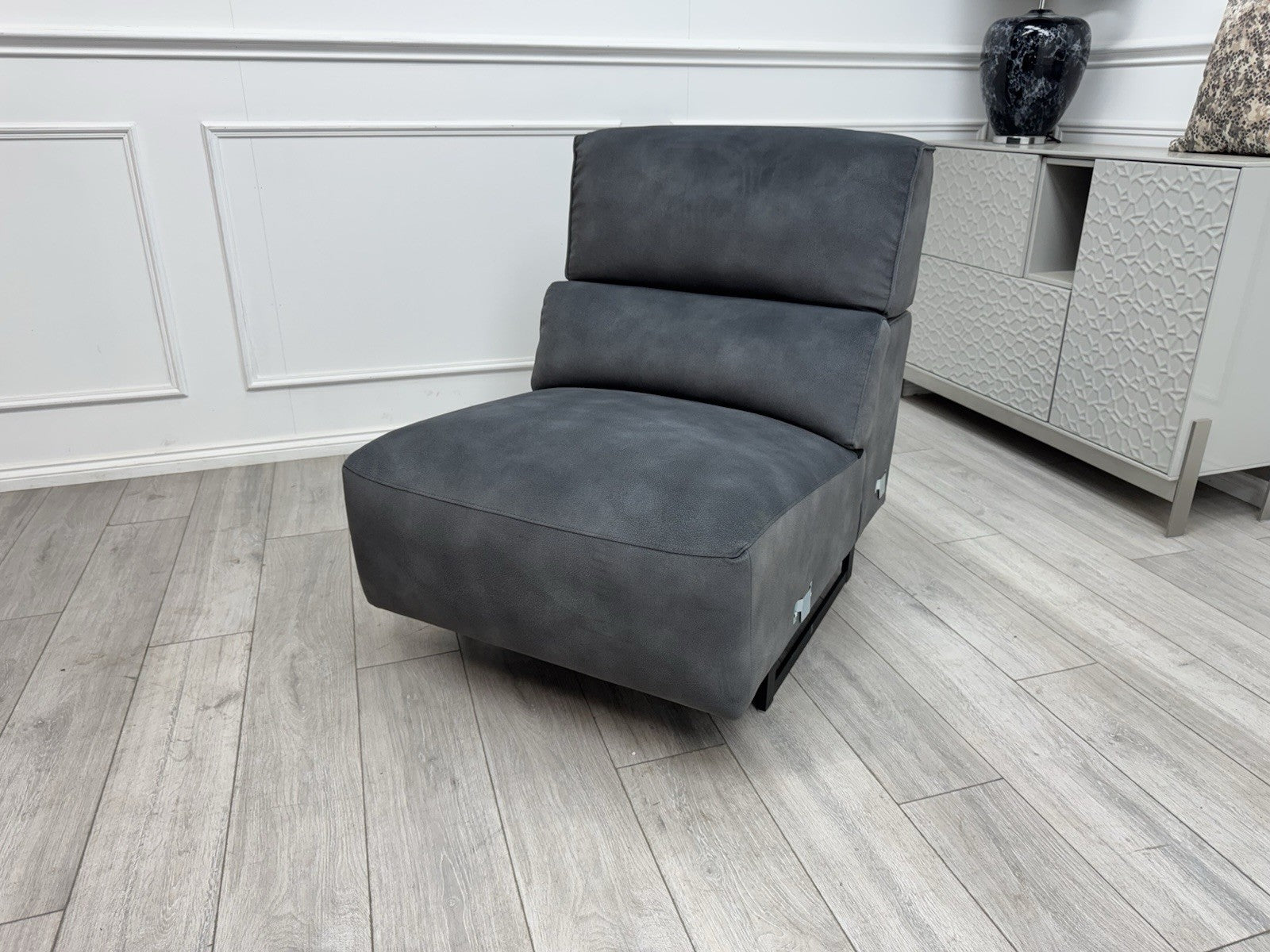 Sofology Dakota Middle Section Dark Grey Velvet Fabric0