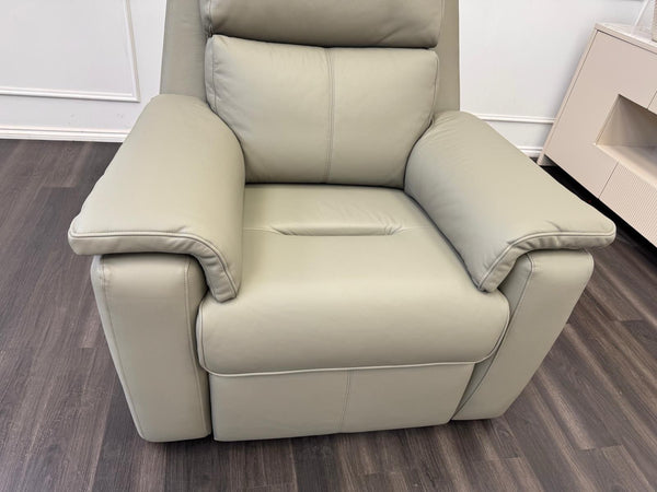 G Plan Thornbury Olive Leather Power Recliner Armchair9