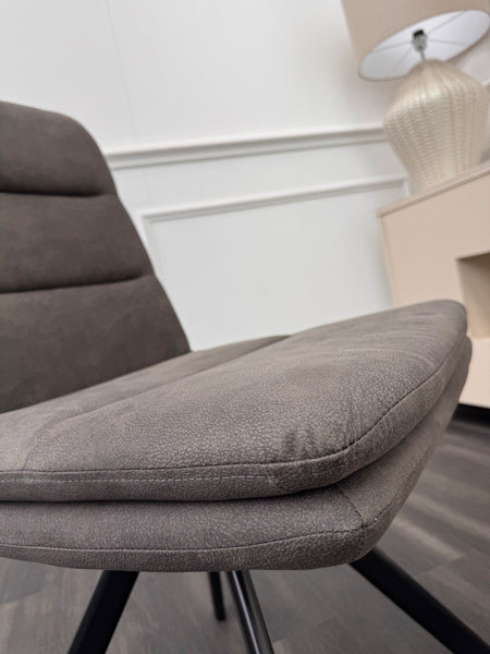 Furniture Village Njord Anthracite Grey Fabric swivel dining chair (Pre-sale)4