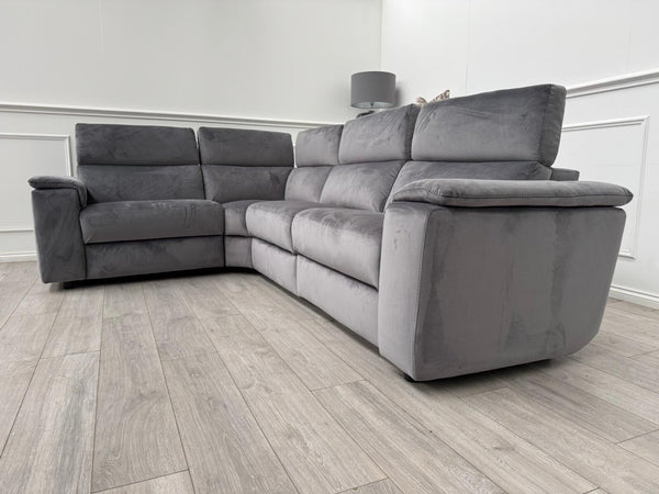 Furniture Village Nicoletti Davide Modular Corner Sofa Grey Velvet RRP £44956