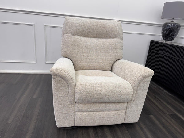 Parker Knoll Hudson 23 Beige Fabric Armchair Power Recliner & Headrest & Lumbar5
