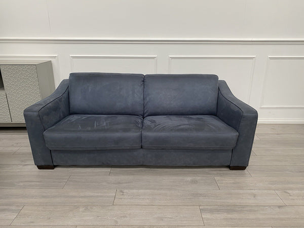 Furniture Village Optimus 3 Seater Sofabed + 2 Seater Sofa Set Navy Microfibre6