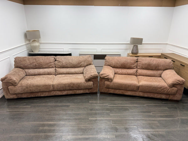 Sofology Santino 3 + 2 Seater Brown Tan  Aniline Leather Sofa Set12