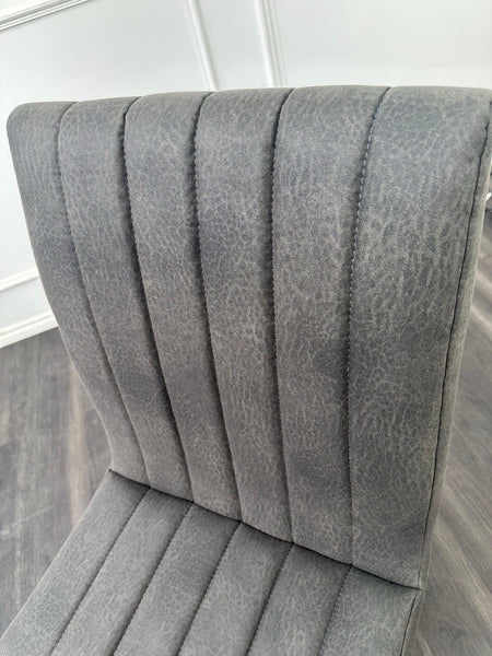 Furniture Village Moon grey suede dining chair (Pre-sale)2