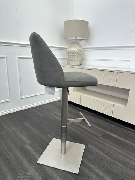 Furniture Village Grigio Grey Swivel Pedestal Dining Barstool (Pre-sale)9