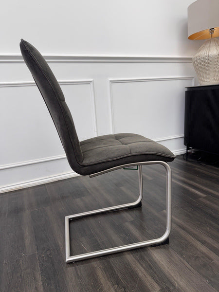 Furniture Village Fusion Grey Fabric Cantilever Dining Chair (Pre-sale)7