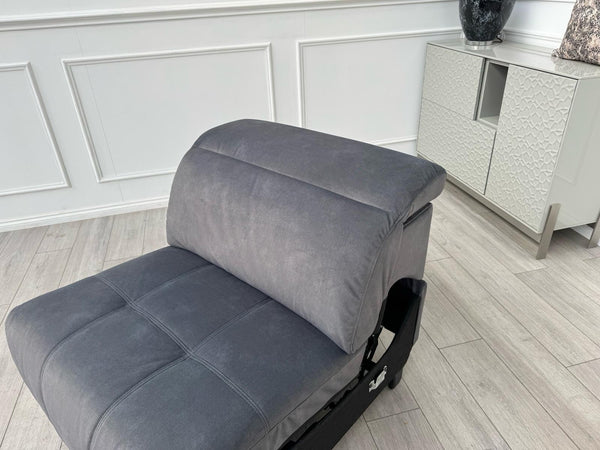 Sofology Marvella Flecked Charcoal Grey Velvet Middle Section Power Recliner10