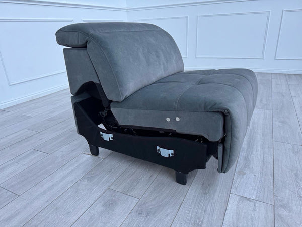 Sofology Marvella Flecked Mineral Green Velvet Middle Section Power Recliner7