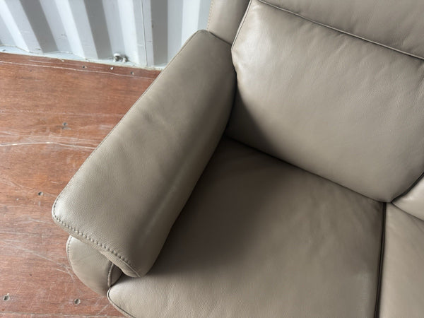 Furniture Village 2 Seater Sofa Taupe Leather8