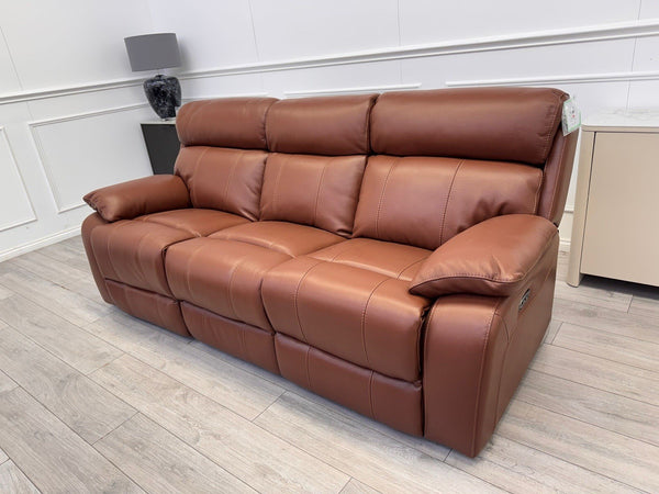 Furniture Village Moreno Power Recliner 3 Seater Sofa Brown Leather10