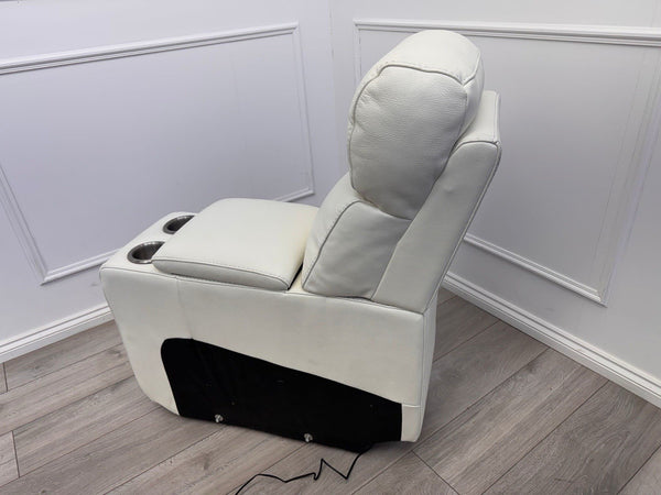 Sofology Radleigh Console White Leather Cup Holders Storage11