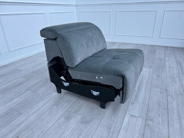 Sofology Marvella Flecked Mineral Green Velvet Middle Section Power Recliner1