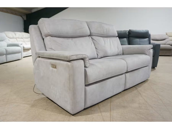 G Plan Ellis stingray charcoal 3 seater sofa power recliner headrest lumbar 1