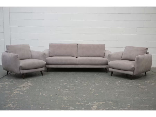 Sofology Adler lifestyle mottled marble fabric 3 seater + 2 armchairs sofa set2