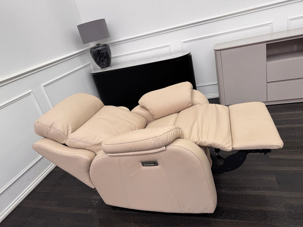 G Plan Kingsbury Beige / Taupe Leather Power Recliner Armchair (Lumbar Support)17