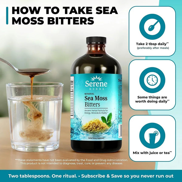 Serene Herbs Mineral Sea Moss Bitters – Liquid Herbal Dietary Supplement3