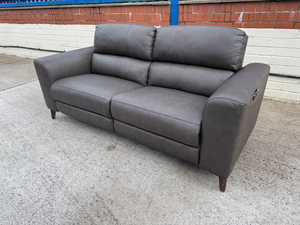 La-Z-Boy Dark Grey Leather 3 Seater Power Recliner Sofa4