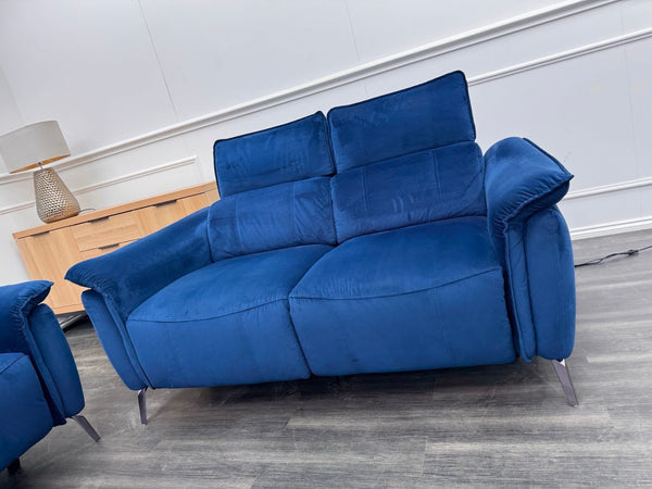 FV Jude 2+2 Seater Sofa Set Power Recliners with Telescopic Headrests Navy Blue15