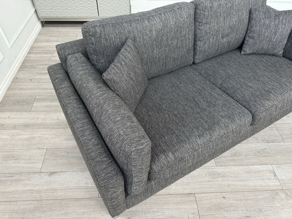 DFS Grey Fabric 3 Seater Sofa2