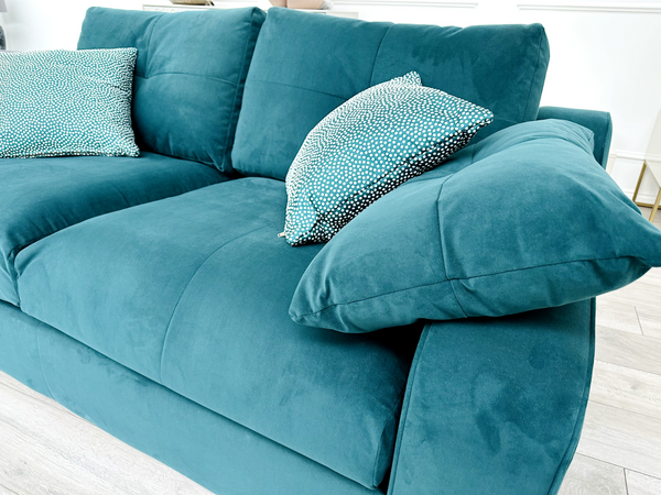 SOFOLOGY Hideaway Emerald Green Velvet 2 Seater Sofa1