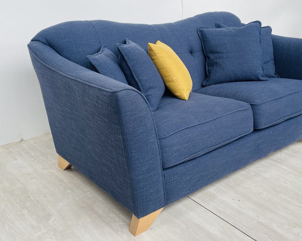 New Sofology Bartelli Navy Blue Fabric 2 Seater Sofa4