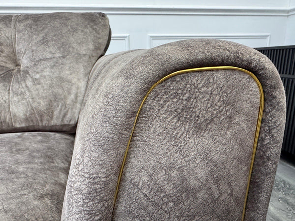 FURNITURE VILLAGE ARIANA 3 Seater Sofa Cuddle Set Classic Back Dapple Chocolate12