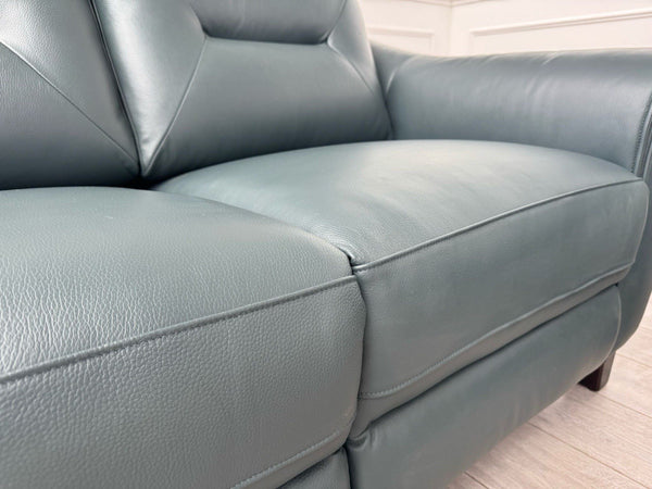 LAZYBOY MONZA STATIC 2 + 3 SEATER POWER RECLINER SOFA SET IN PETROL LEATHER17