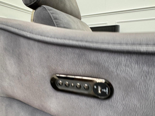 Furniture Village Xavier Fabric Armchair Electric Power Recliner Charcoal Grey7