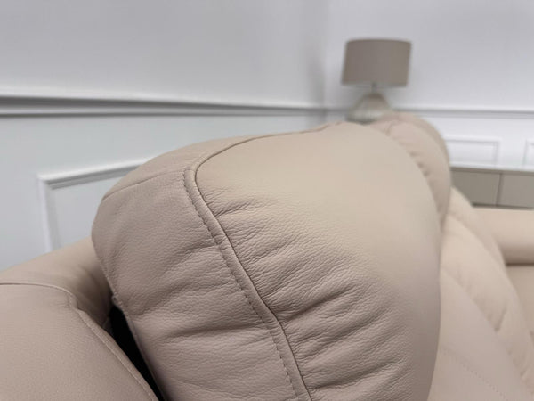 G Plan Kingsbury Beige  Leather 3 Seater Sofa Power Recliner Headrest & Lumbar9