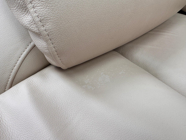 G Plan Kingsbury Beige / Taupe Leather Power Recliner Armchair (Lumbar Support)1