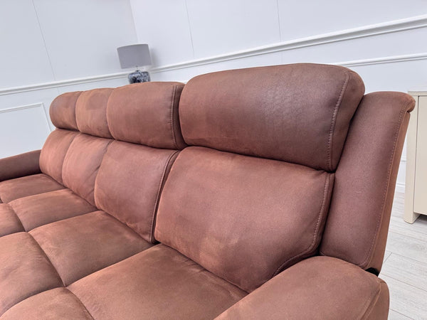 Sofology Gracie 4 Seater Power Recliner Sofa In Brown Material10