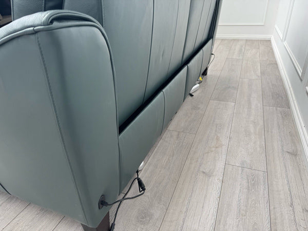 LAZYBOY MONZA STATIC 2 + 3 SEATER POWER RECLINER SOFA SET IN PETROL LEATHER10