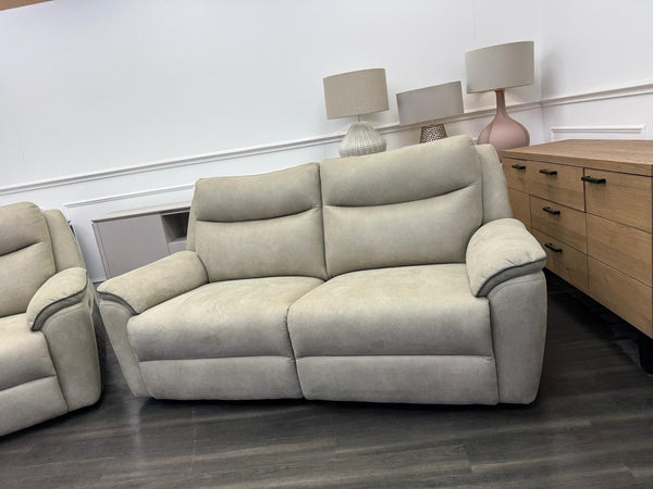 LAZY BOY Lyle Power Recliner 3+3 Seater Sofa Set In Taupe Fabric La Z Boy3