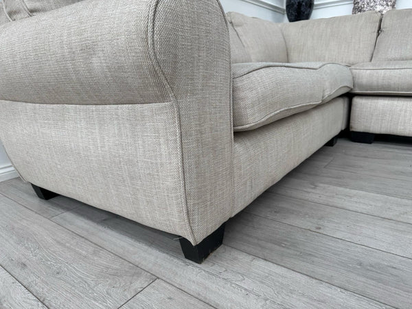 Sofology Nimbus Large Corner Sofa Beige Woven Fabric14