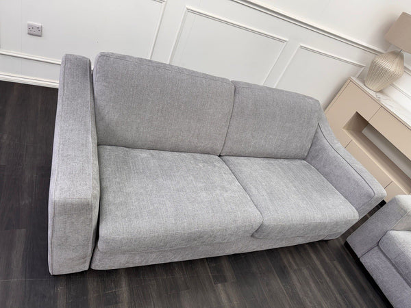 Furniture Village Optimus 3 Seater Sofabed + 2 Seater Sofa Set Grey Fabric4