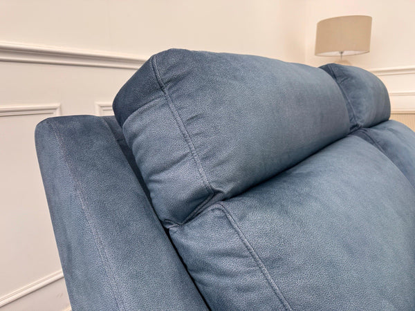 G PLAN Thornbury Power Recliner 3 Seater Sofa In Indigo Stingray Velvet Fabric3