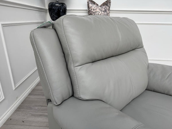 Furniture Village Touch Grey Leather Power Recliner Armchair7