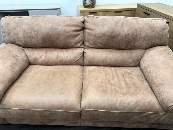 Sofology Santino 3 + 2 Seater Brown Tan  Aniline Leather Sofa Set4