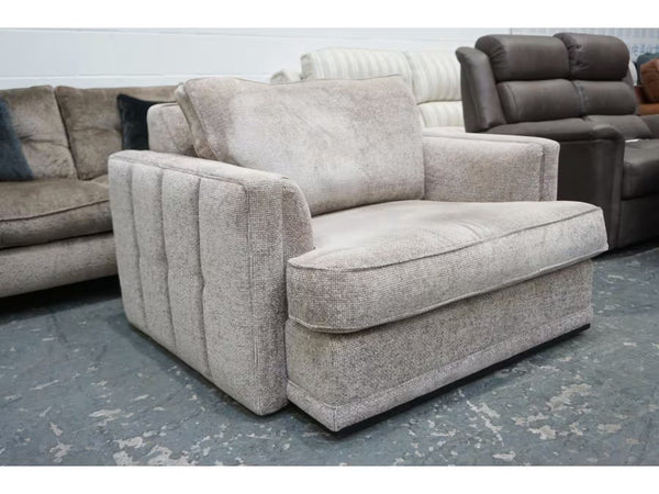 Duresta Monte Carlo mink chunky cross weave fabric snuggle armchair4
