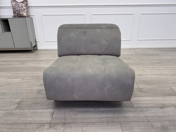 Sofology Marvella Flecked Light Grey Velvet Middle Section Power Recliner3