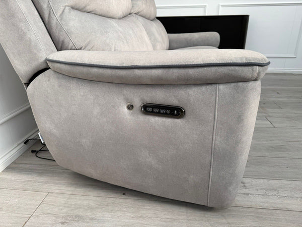 LAZYBOY DOUGLAS POWER RECLINER 3 SEATER SOFA IN GREY FABRIC4